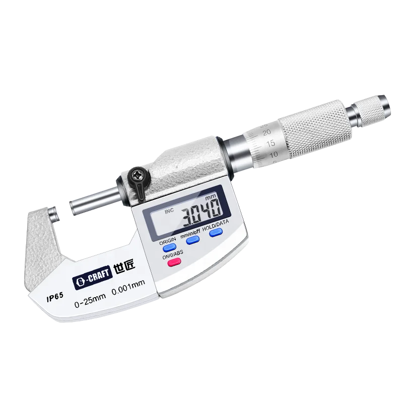 IP65 0-25mm 0.001mm high quality electronic micrometer outside micrometer digital micrometer with big screen
