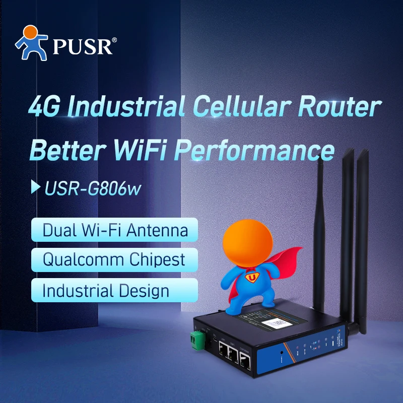 USR-G806w-AU LatinAmerican/Australia 2G/3G/4G улучшенный дизайн OpenVPN WiFi промышленный