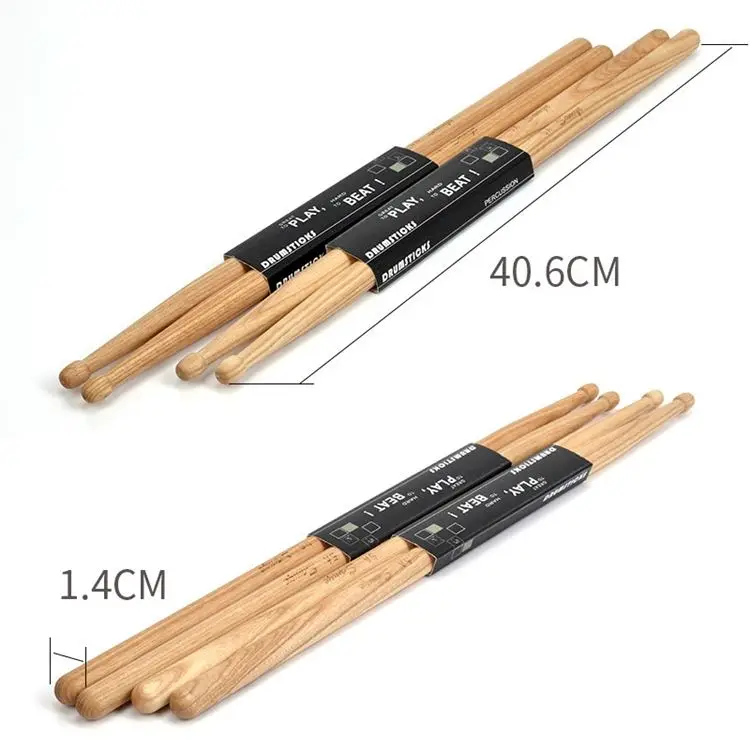 Bulk Custom Logo American Hickory Wood Drumsticks 5A