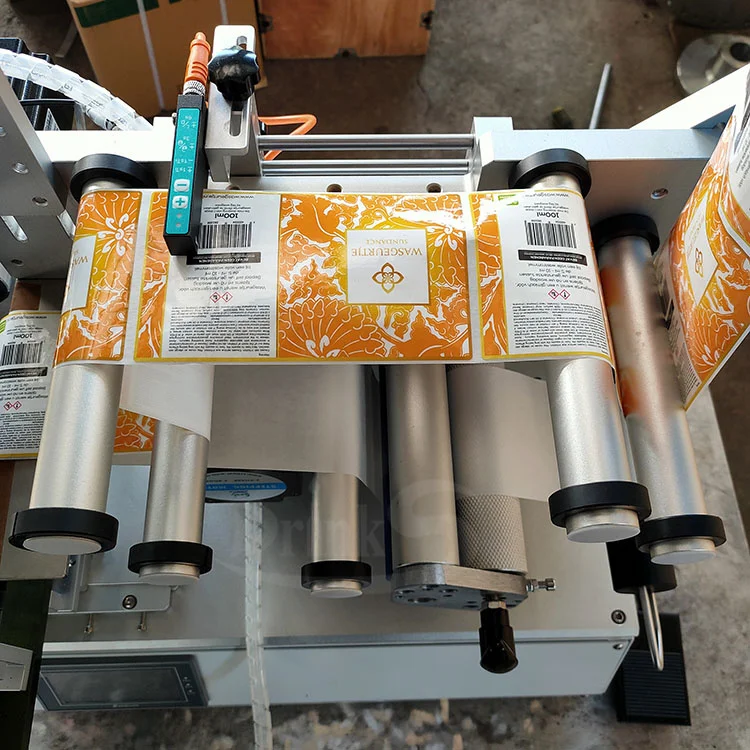 Factory Jar Round Bottle Labeling Machine Semi Automatic Label Equipment Manual Sticker Label Machine for Plastic Glass Bottle