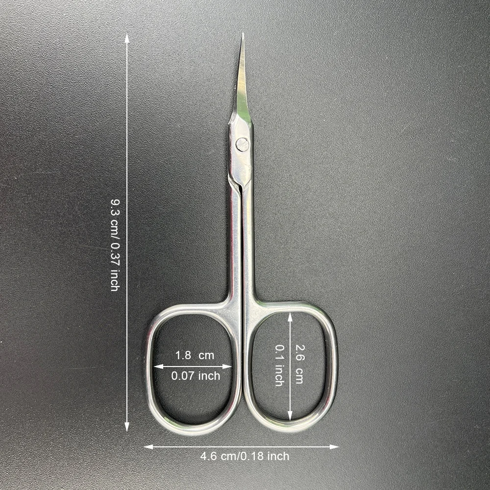 China Manufacture Silver Stainless Steel Nail Salon Use Sharp Russian Cuticle Manicure Scissors Professional Sharp Curved