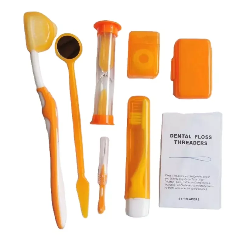 UM Medical Orthodontic Dental Tooth Brush Ortho Cleaning Kit Ortho Kit Oral Care Hygiene Kits  With 8 pcs