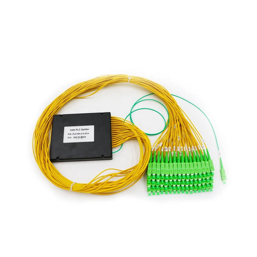 Одномодовый 1x64 SC/APC Волоконно-оптический PLC-сплиттер с длиной волны 1310 1500 Нм в