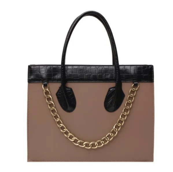 RTS Stock bolsas Women Fashion Handbags Crocodile Hand Bag Chains Large Capacity Structured Bags PU Leather Handbag For Ladies