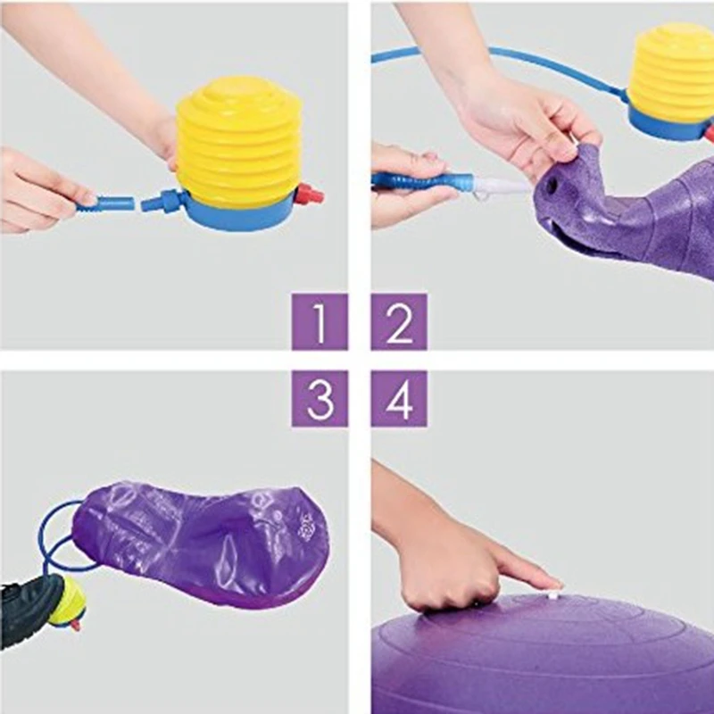 Peanut Yoga Balls Pilates Gym Balance Fitness PVC Explosion Proof Massage Balls with Inflator Air Plug