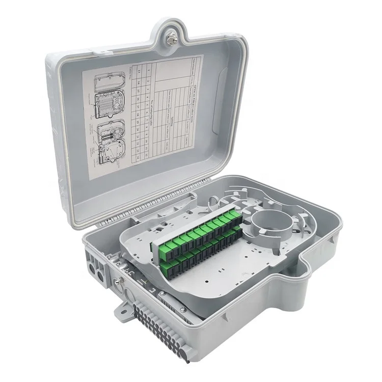 24F SC 1X16 PLC Splitters Ftth Waterproof Terminal Box Outdoor Fiber Optical Junction Box