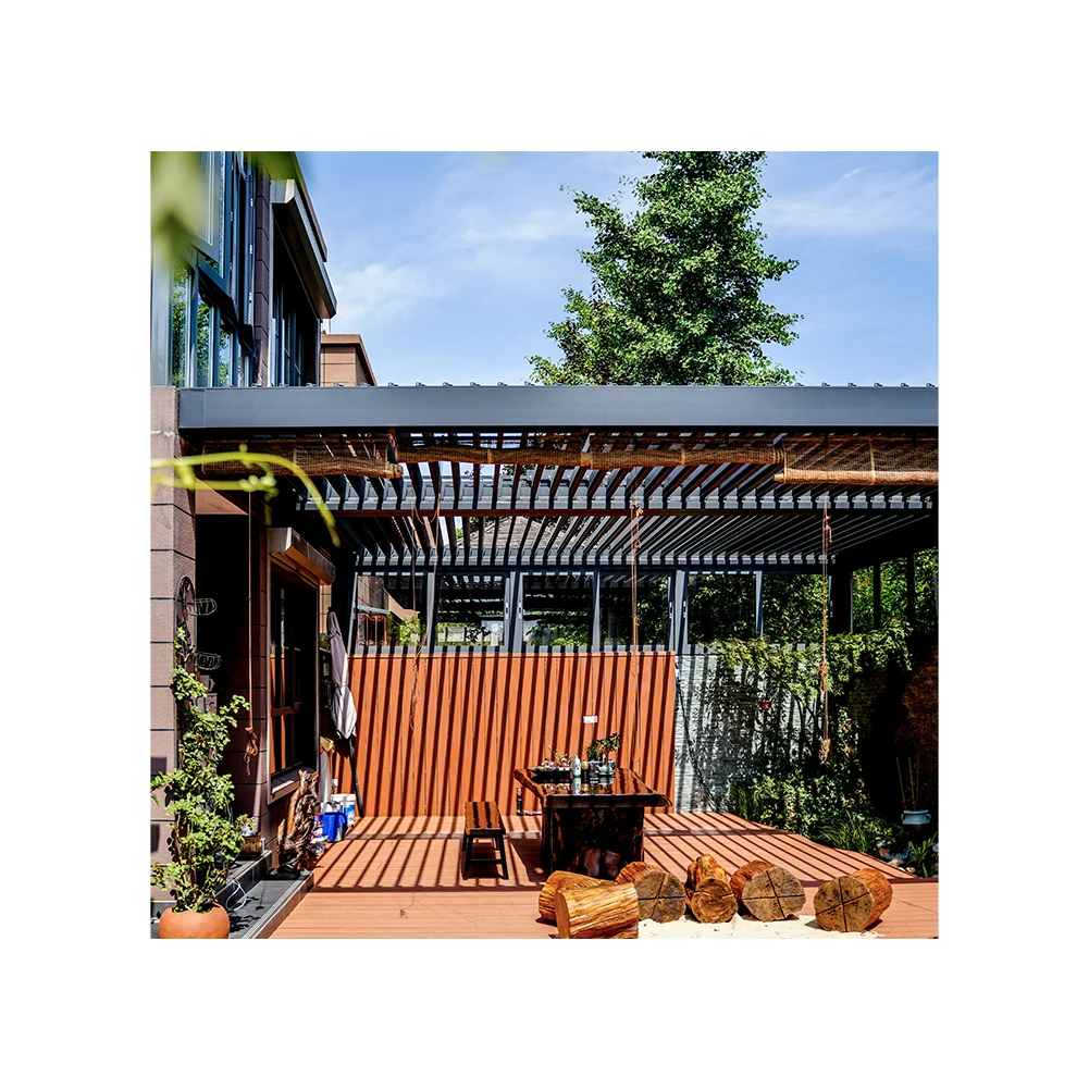 Garraf Garden Aluminum Waterproof Louver Roof System Pavilion, Garden Buildings Outdoor Electric Bioclimatic Pergola