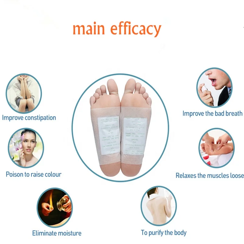 Hot Selling Natural Herbal Cleanse Detox Slimming Foot Patches Removing Impurities ,Relieve Stress And Improve Sleep