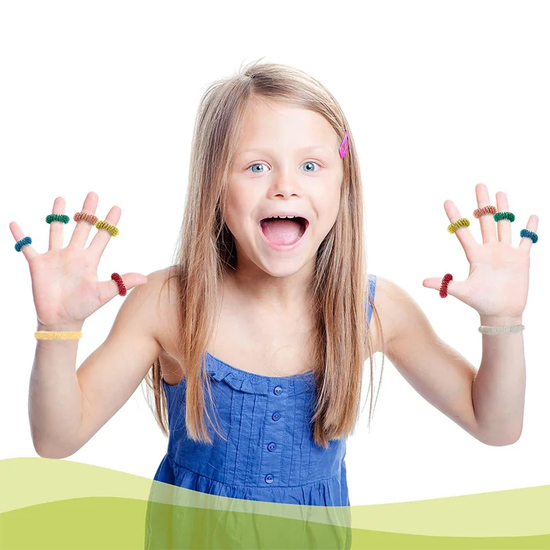 New Stress Relief Finger Autism Anti Acupressure Ring Spiky Adult Sensory Spinner Fidget Rings for Anxiety Finger Massager Toy