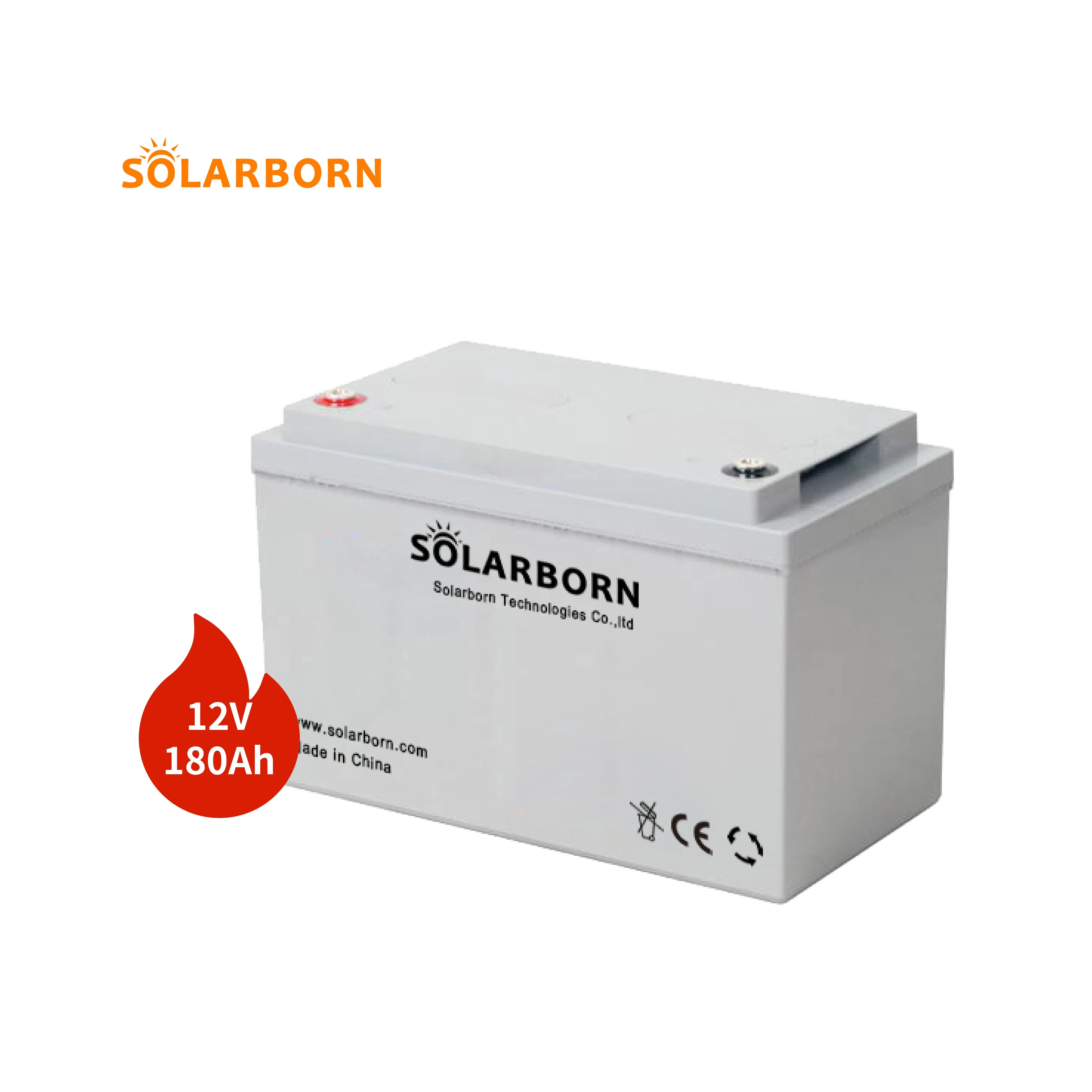 Solarborn, высокая мощность, 12 В, 180 Ач, гелевый инвертор, солнечная батарея с автономной системой, солнечная панель