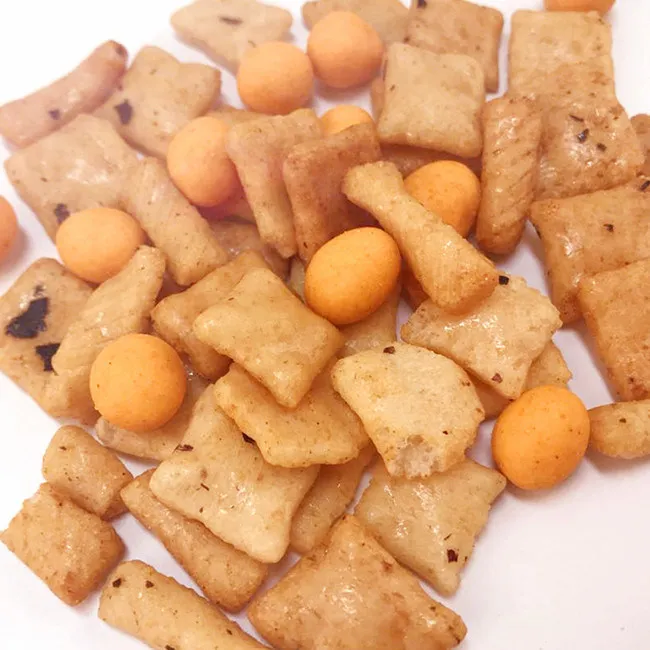 Colorful Mix Snacks Chinese Snacks Good Taste Hot Sale Crispy Rice Crackers