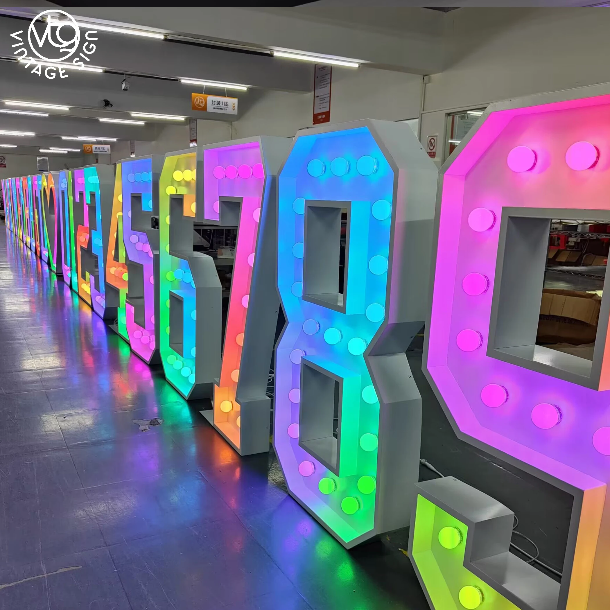 Love Letterst Hole-punch Letter Numbers With Lights Light Up Marquee 4ft Letter With Light Bulbs