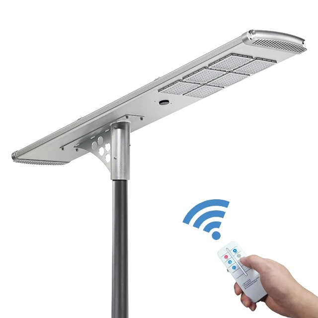 Integrated Solar Street Light Led Lamp Aluminum Alloy Case Dusk To Down Lighting 5-7 Cloudy Rainy Days