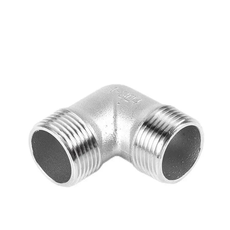 304 stainless steel external wire elbow 90 degree Angle double external thread external teeth water pipe fittings