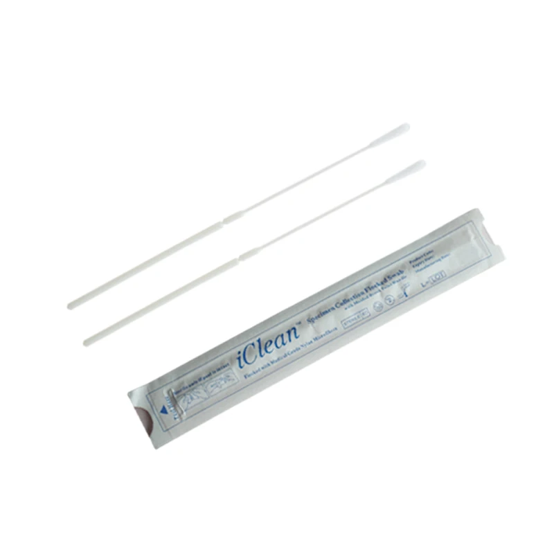 Medical disposable sterile sampling flocking oral stick nasopharyngeal nylon flocked swabs