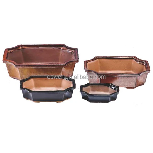 Home and garden accessories colorful glazed ceramic pots bonsai pots