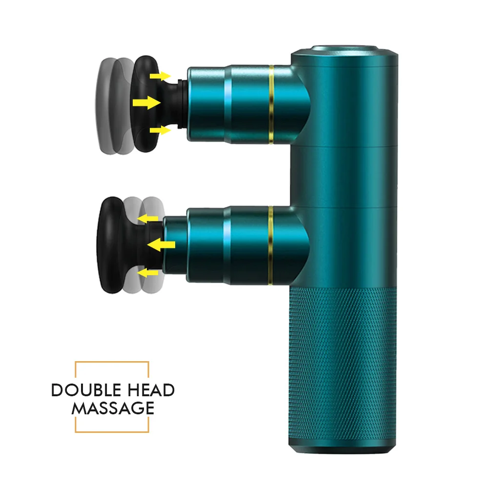 
4 gear speed regulation awaken muscle body double head massage gun 2021 