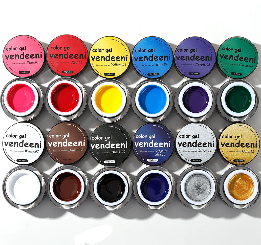VDN Gel Paint Polish Soak Off Gel Nail Polish 3D Metal Painting Gel Professional Supplies Nail Products Salon Cosmetics