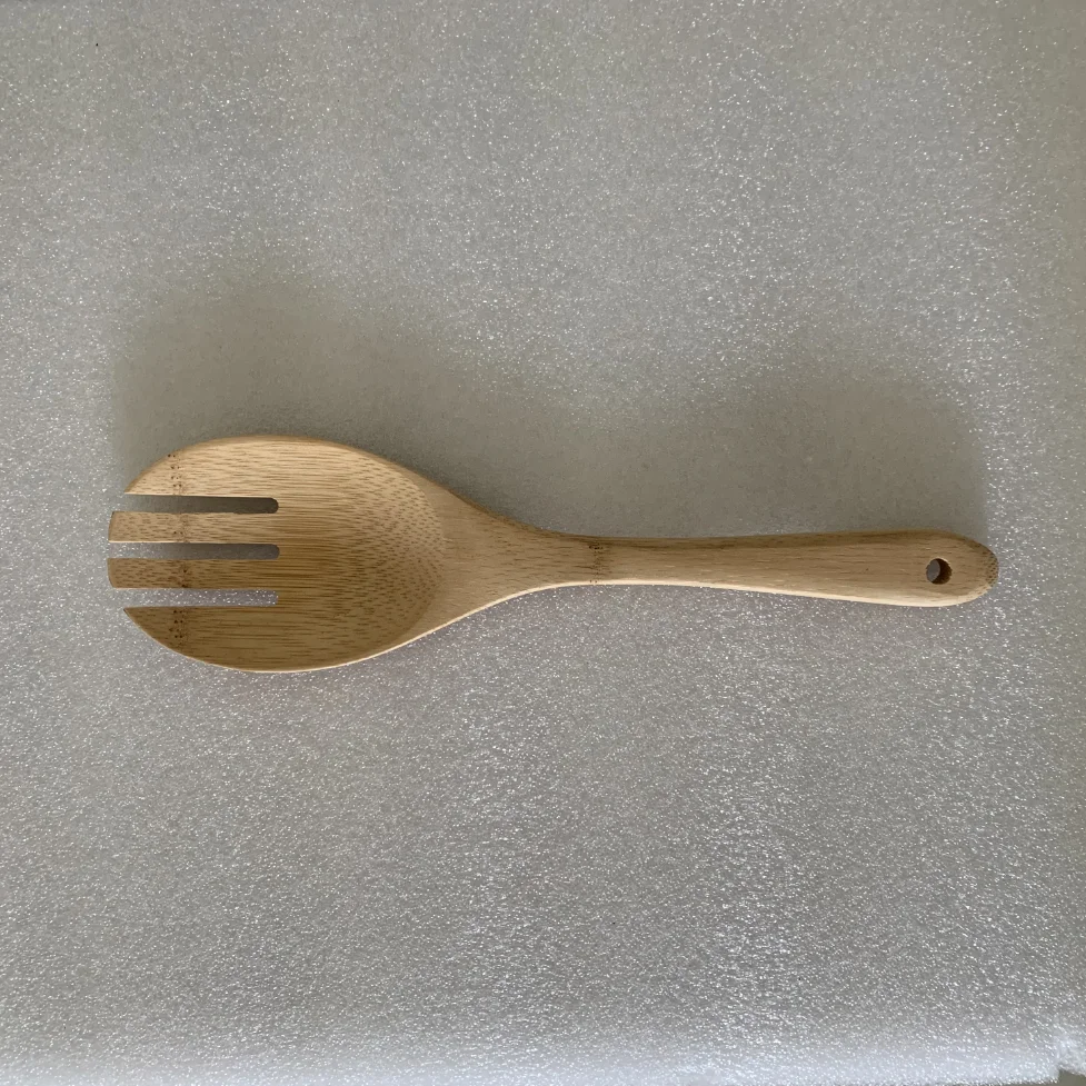 6 pcs big size bamboo kitchen spoons spatula utensils tools sets