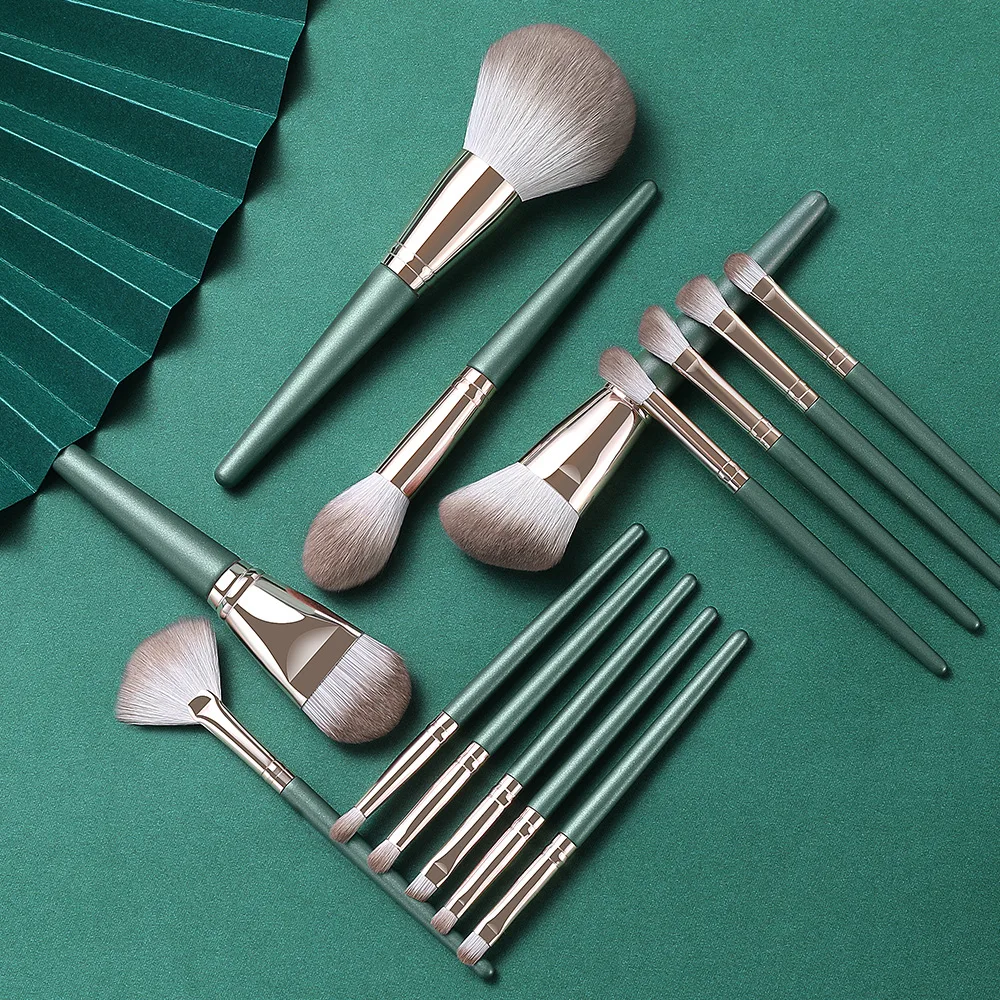 Most Popular 14Pcs Brush Makeup Cosmetics Indispensable For Beginners Good Looking Makeup Bag Of Excellent Workmanship