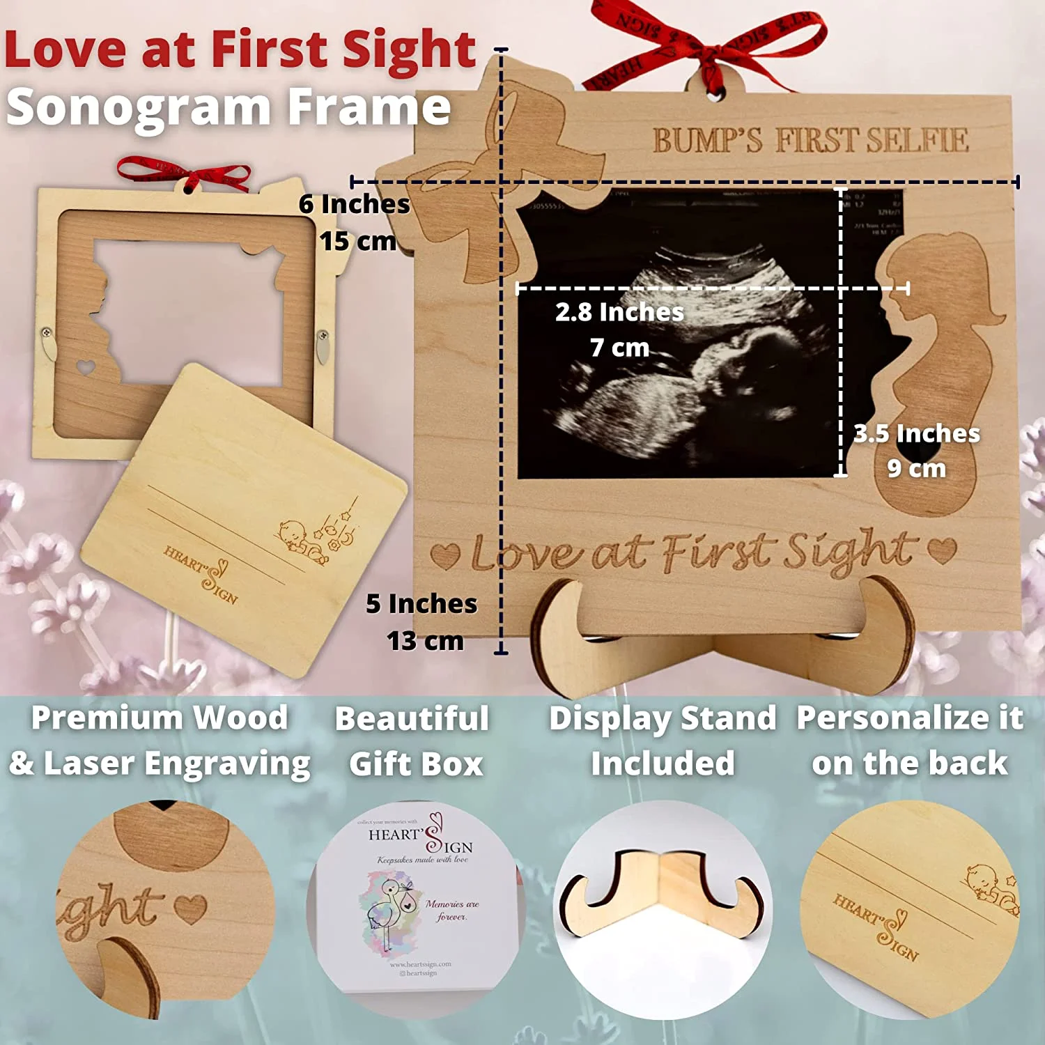 Customized Pregnancy Announcement Creative Baby Kindergarten decorative picture frame suitable for ultrasound photos