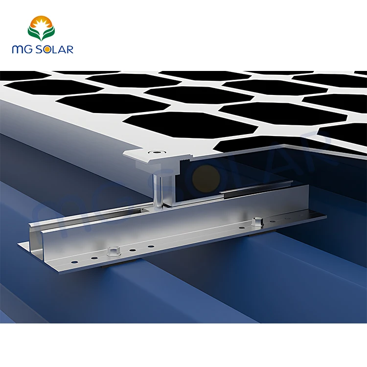 Алюминиевая солнечная панель короткая рейка без рельсов система монтажа на крыше металлическая крыша установка мини-рейки