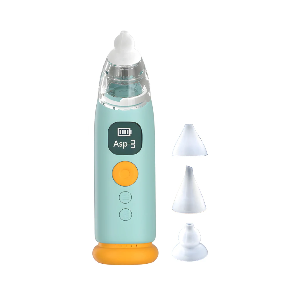 65kpa Powerful USB Rechargeable Waterproof Nose Suction Cleaner Nose Aspirator with Music & Light for Baby