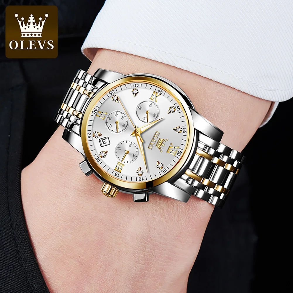 Wholesale Wrist Watch 2858 Olevs Fashion German Waterproof Man Quartz Watch Luxury Classic Mens Watch