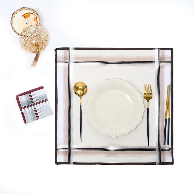 40*40cm high quality wholesale men 100 cotton hankies custom label printing and logo handkerchief