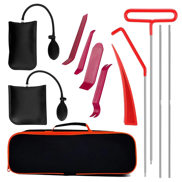 Полный Профессиональный автомобильный набор инструментов с длинным захватом, с воздушным клиновым насосом, без мраморного клина для автомобиля