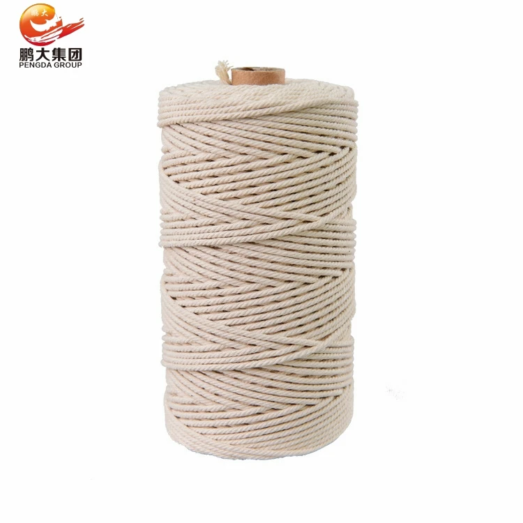 hot selling diy hand knitting soft twine cotton macrame rope 1mm 3mm 5mm10mm 12mm recycled braided twisted cotton rope