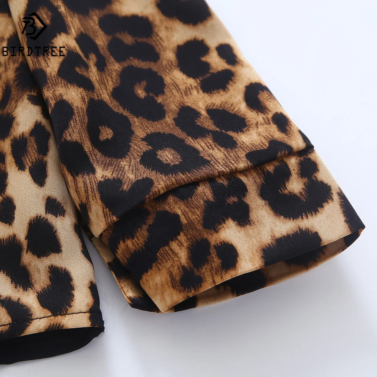 Wholesale Chiffon Shirts Spring New Women Leopard Printing Turn-Down Collar Patchwork Button Up Blouses Tops T25301X