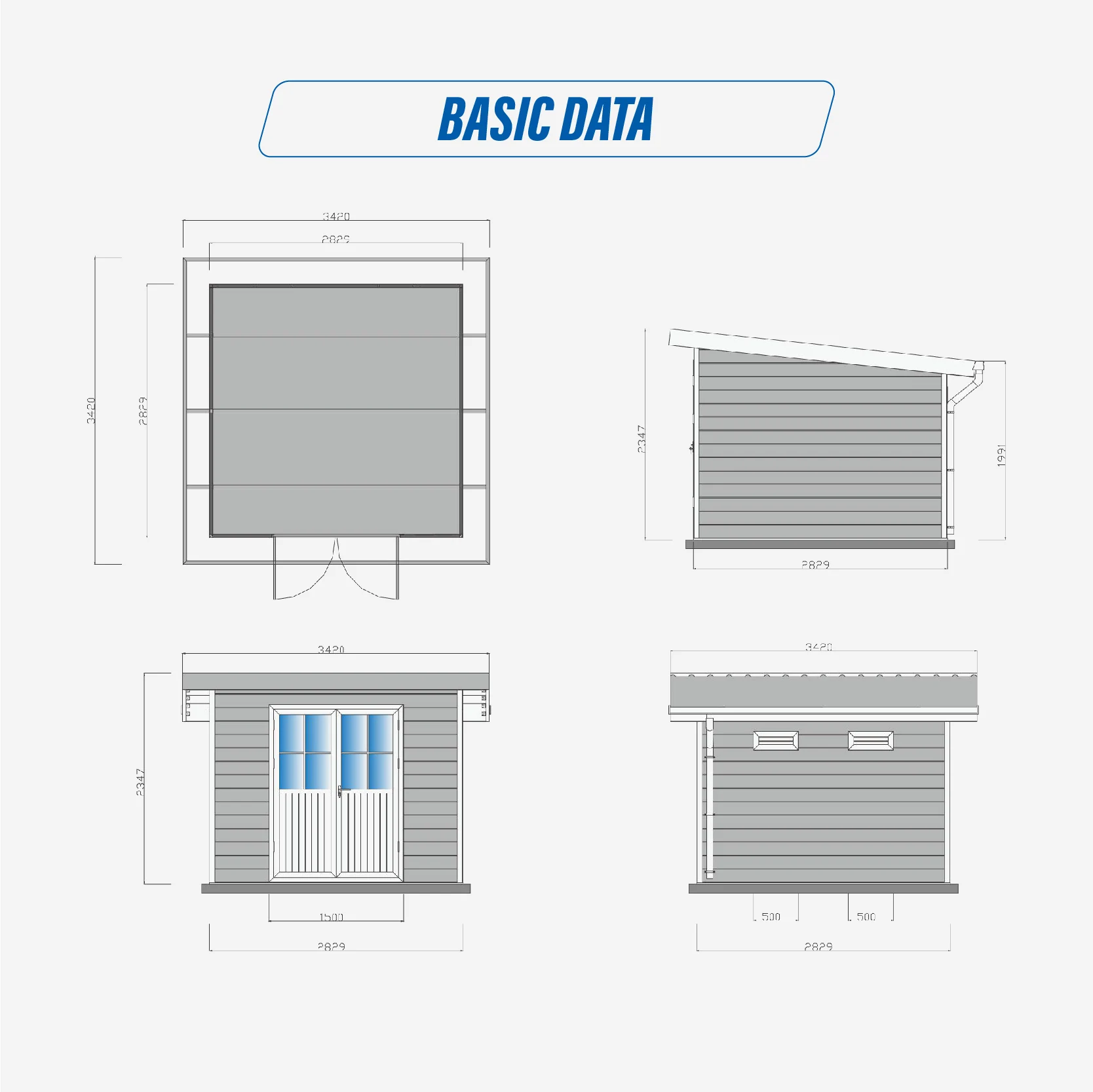 D Series New Fashion Design Wood Plastic Composite Shed House Outdoor Yard and Garden Plastic Tool Room