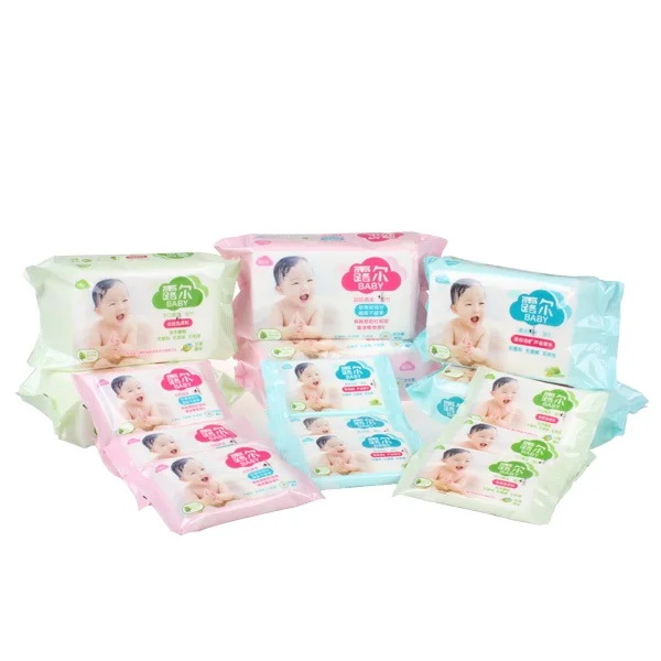 FSC GMPC CE ISO13485 BSCI BIODEG 99.9 pure water hand and face baby wet tissue paper for baby cleaning use
