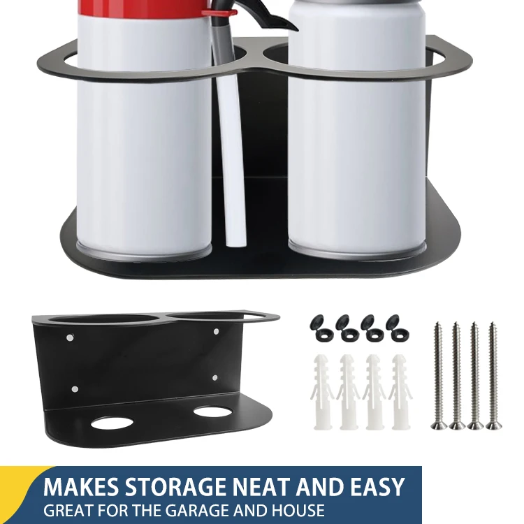 JH-Mech Garage Wall Mount Shelf Steel Wall Mounted Spray Paint Can Rack With Paper Towel Holder