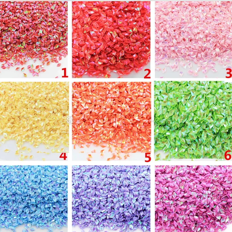Mixed Color Diamond Shape Sequins 3D Pvc Loose Sequin Paillettes Party Craft DIY Nails Arts Wedding Decoration Confetti
