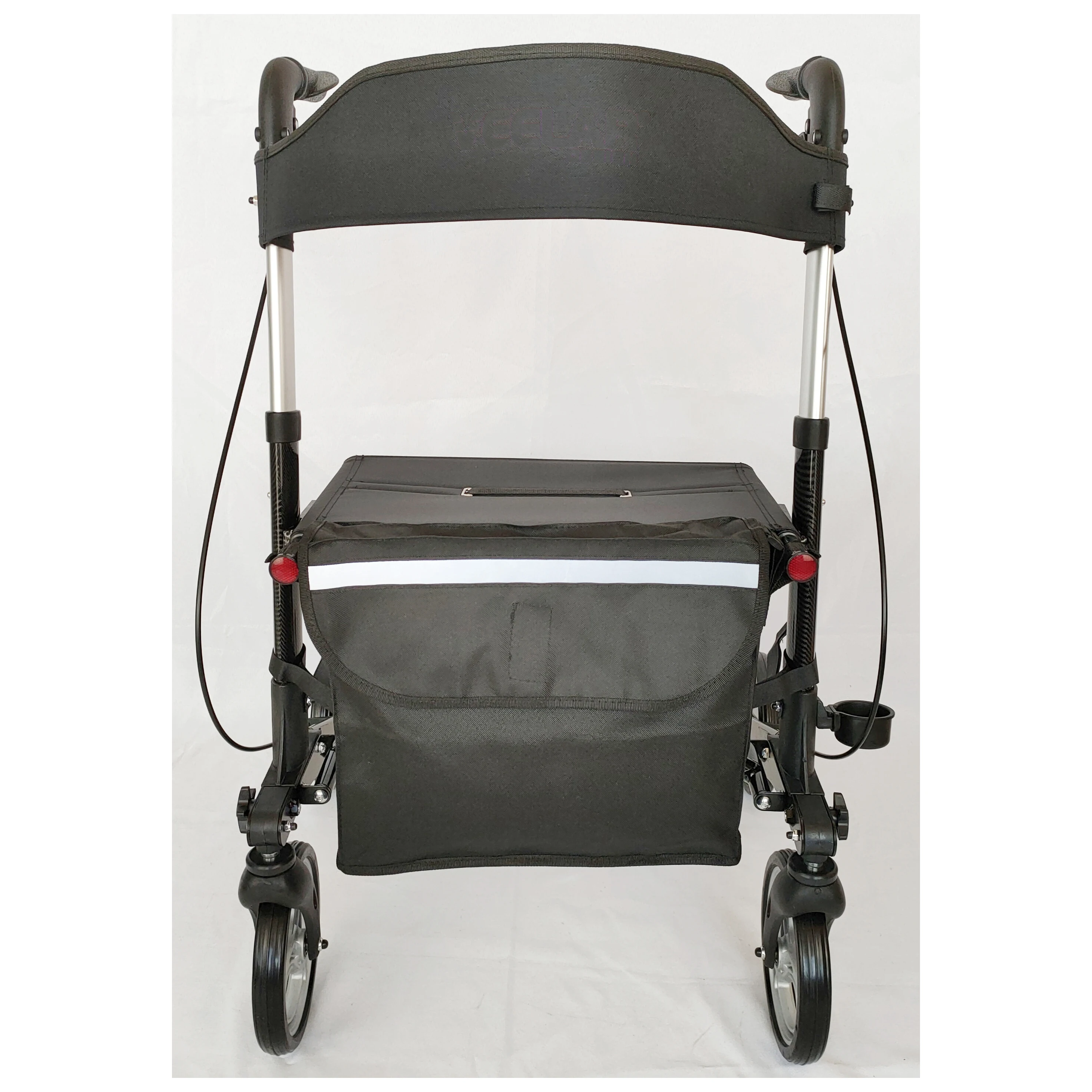 Medical titanium walker rollator carbon fiber shopping cart  with seat for Elderly