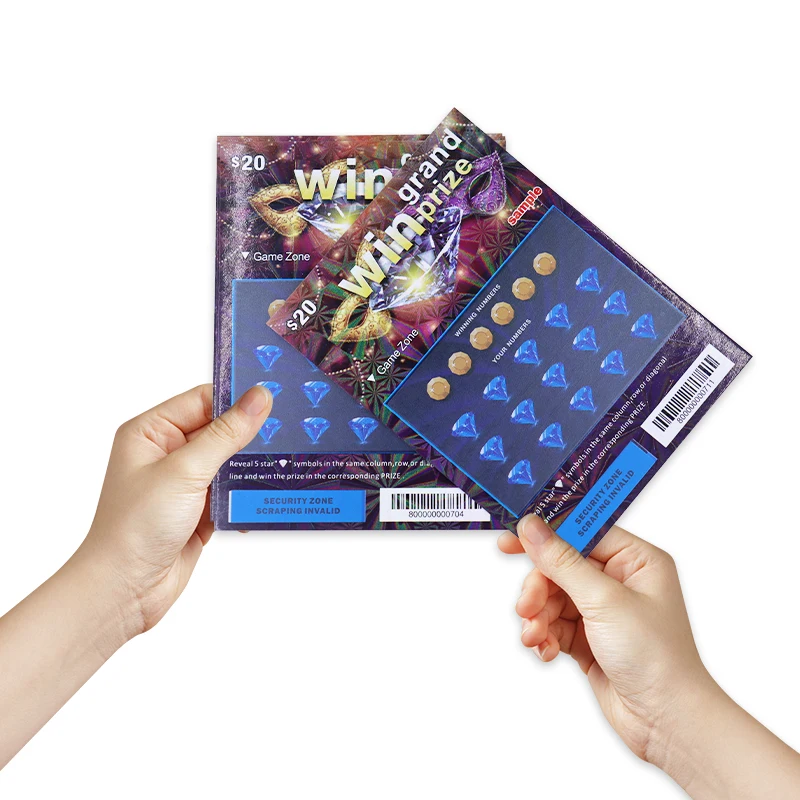 Top quality custom Color Printing Variable Data Unique Lucky custom scratch off lottery tickets for Scratch Win
