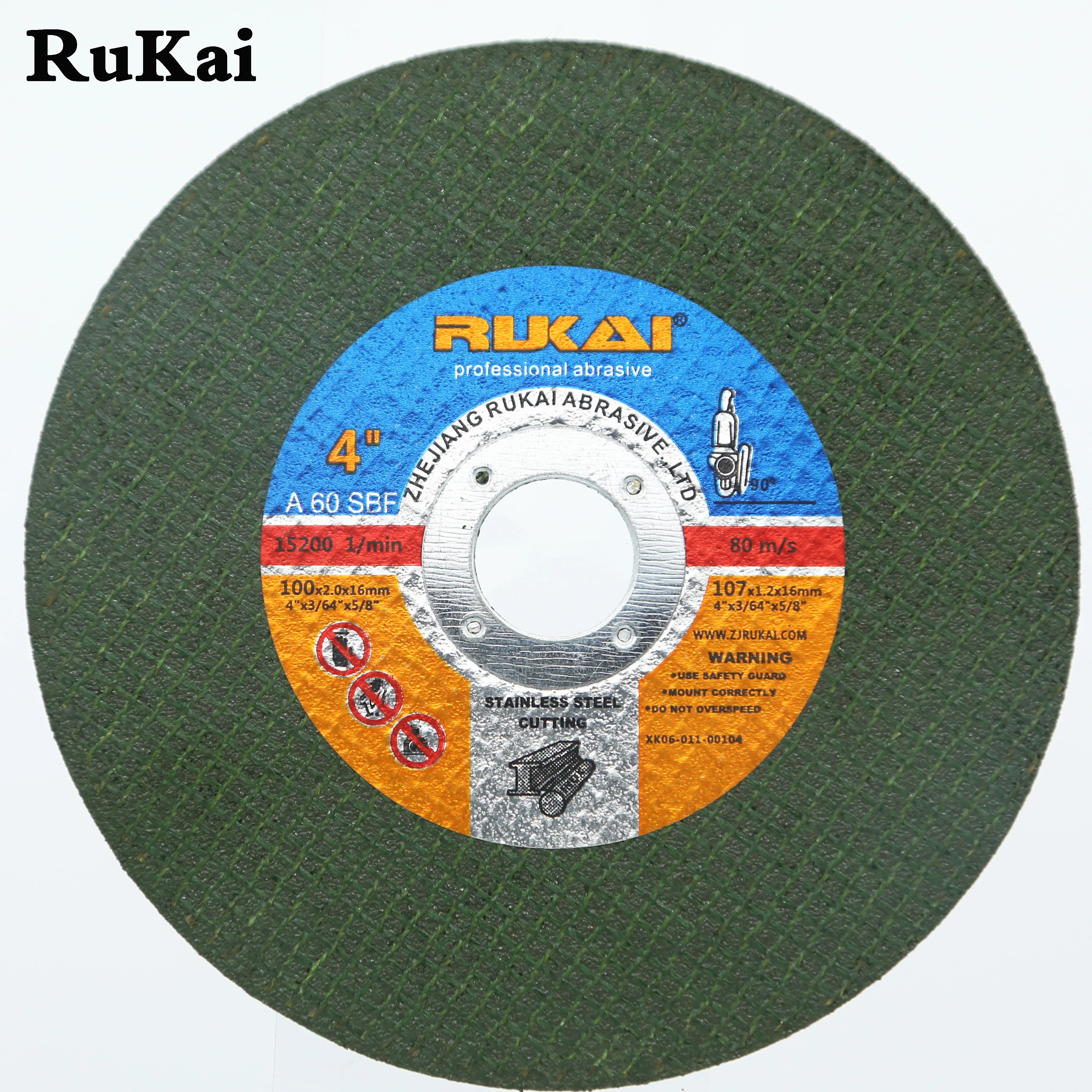rukai single net green color 4inch abrasive yuri cutting disc