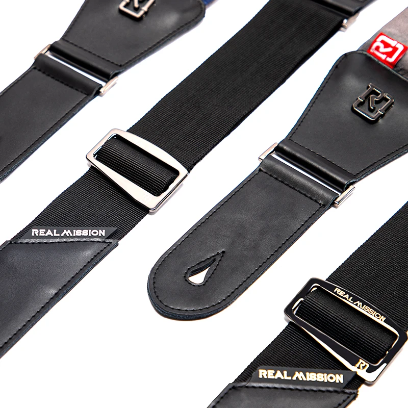 Нейлоновый ремень для гитары RealMission оптовая продажа регулируемый хлопковый жемчужный ремешок электрогитары аксессуар