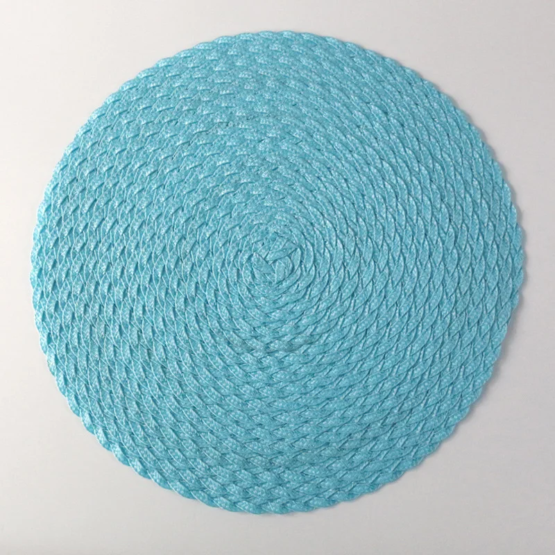 Оптовая продажа, Плетеный Круглый ручной Плетеный плетеный коврик из ротанга, подставка под столик, летнее украшение