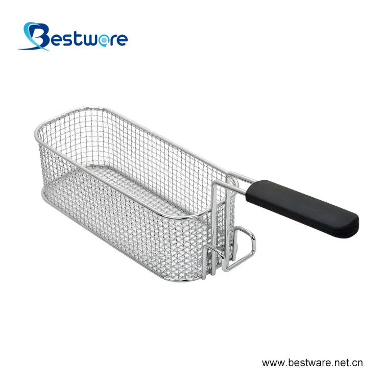 Stainless Steel Mesh Metal Wire Basket Rectangle Deep Fryer Strainer Colander Strainers