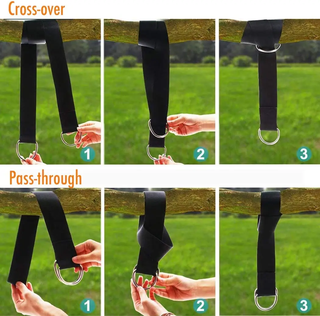 2022 Amazon Hot Sale Adjustable Swing Straps Outdoor Camping Hammock Tree Straps Heavy Duty Tree Swing Hanging strap