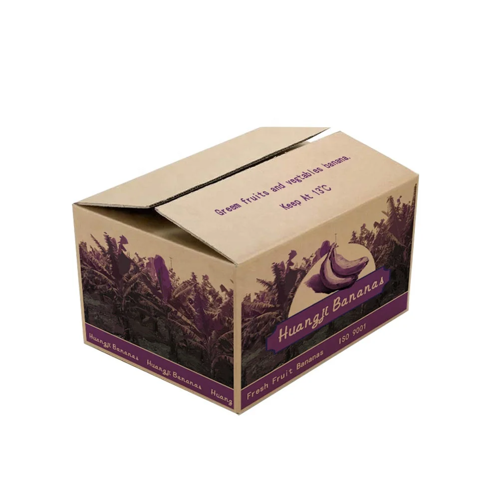  Factory Price Rigid Corrugated Strong B-Flute Fresh Fruit Vegetable Cardboard Banana