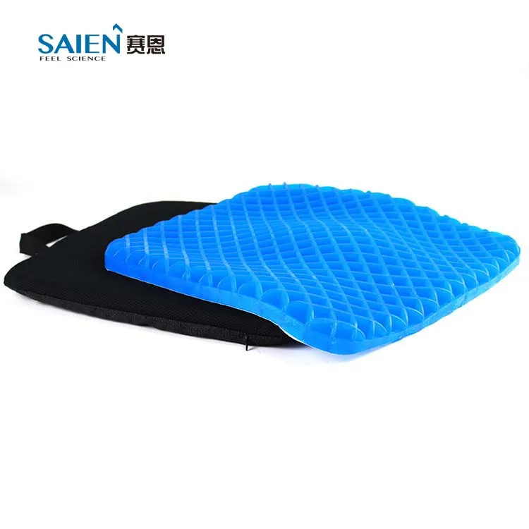 Saien Factory custom cooling cover car office chair cushions honeycomb enhanced gel seat cushion for wheelchair