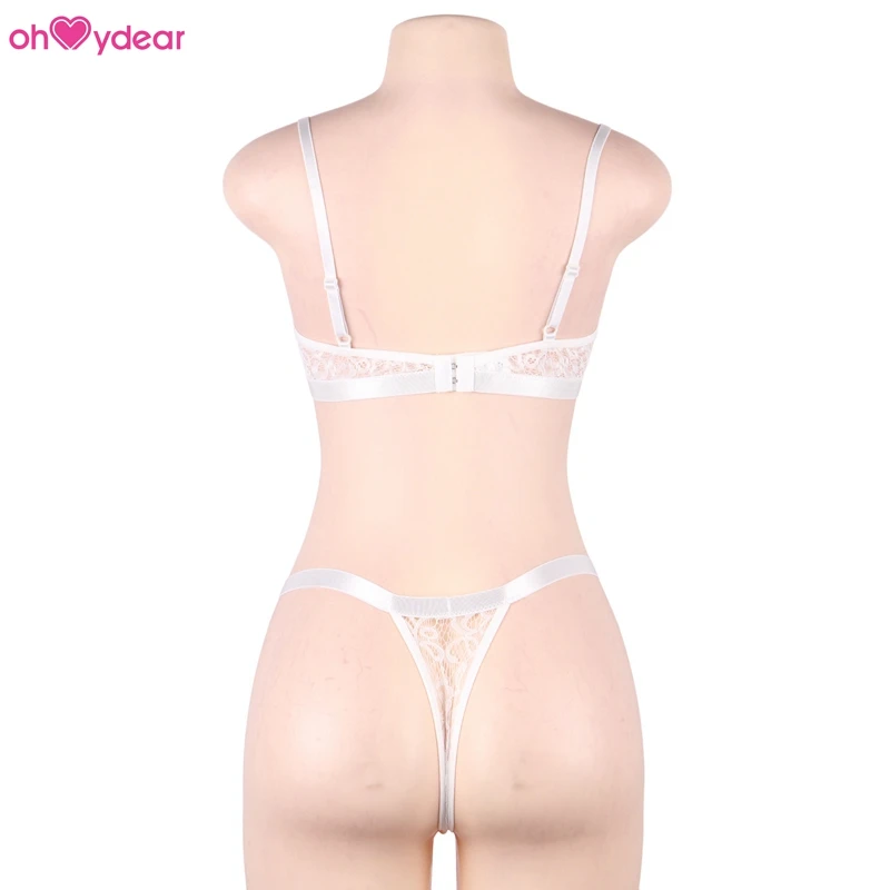 
Wholesale Delicate Sheer Lace Transparent Sexy Lingerie Bra Panty Set 