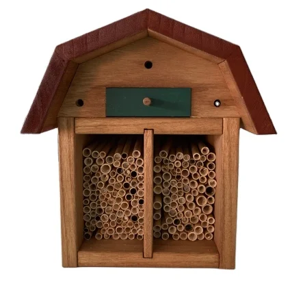 
factory garden wooden Pollinating Mason Bee House - reeds Tube Bee Hotel for Solitary Bees 