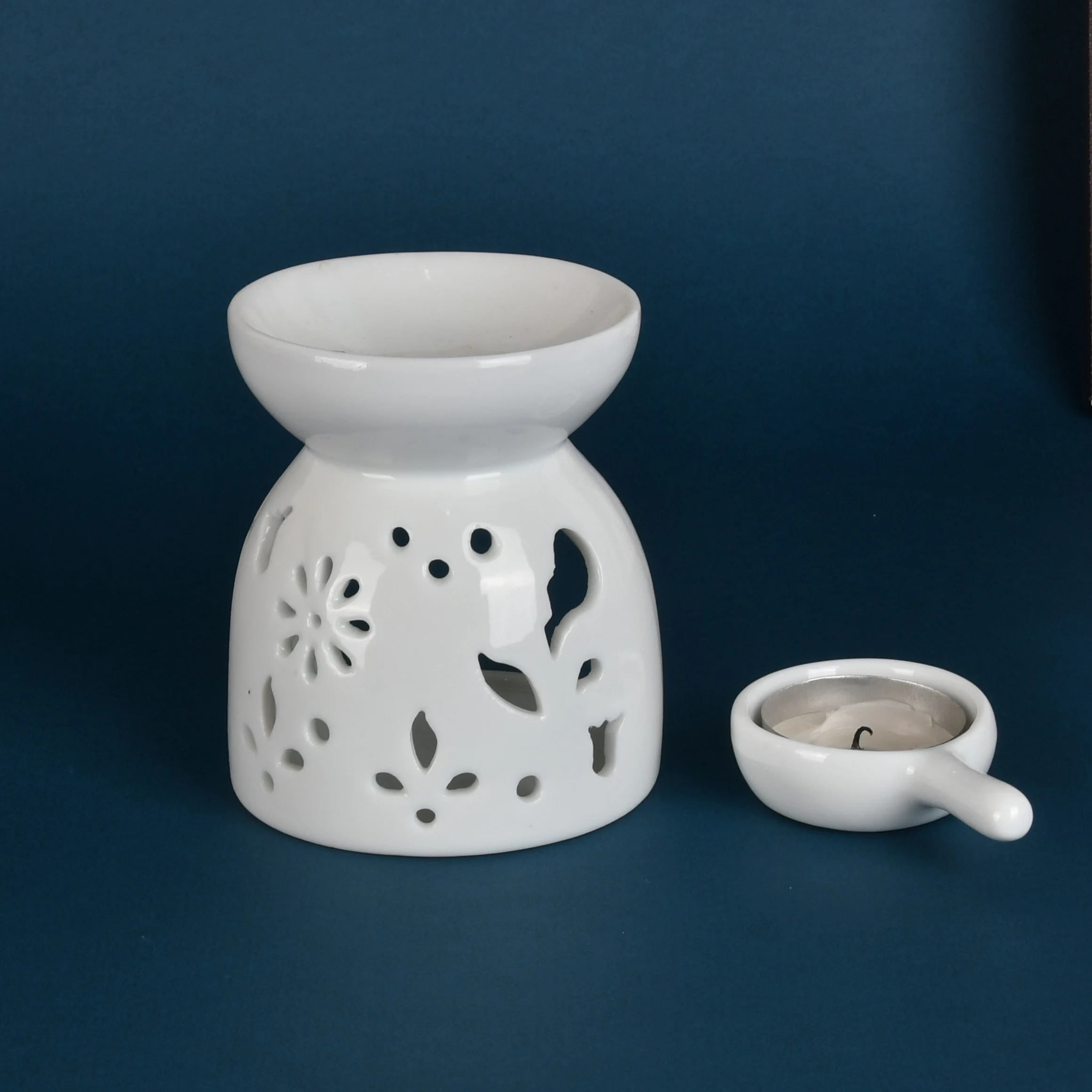 Керамические свечи Tealight держатель и подогрева воска для удаления волос масляной горелки и теплее воск расплава свечи с подогревом для ароматического масла Воск кристаллизатор