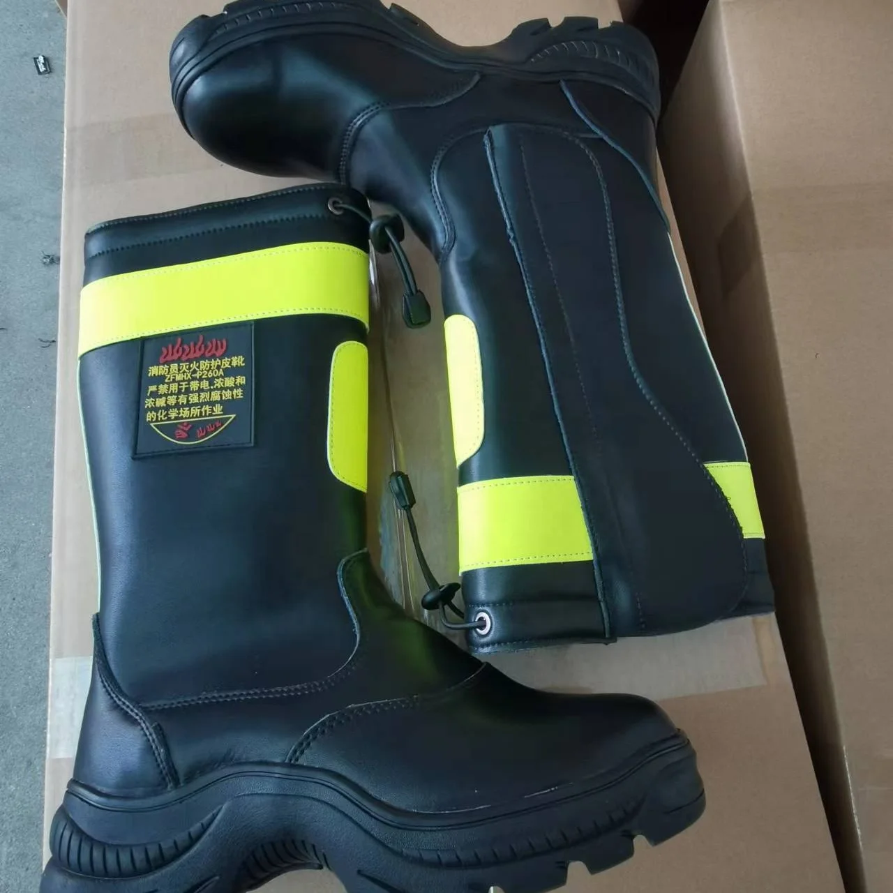 EN certificated Fire Fighting Leather Boots