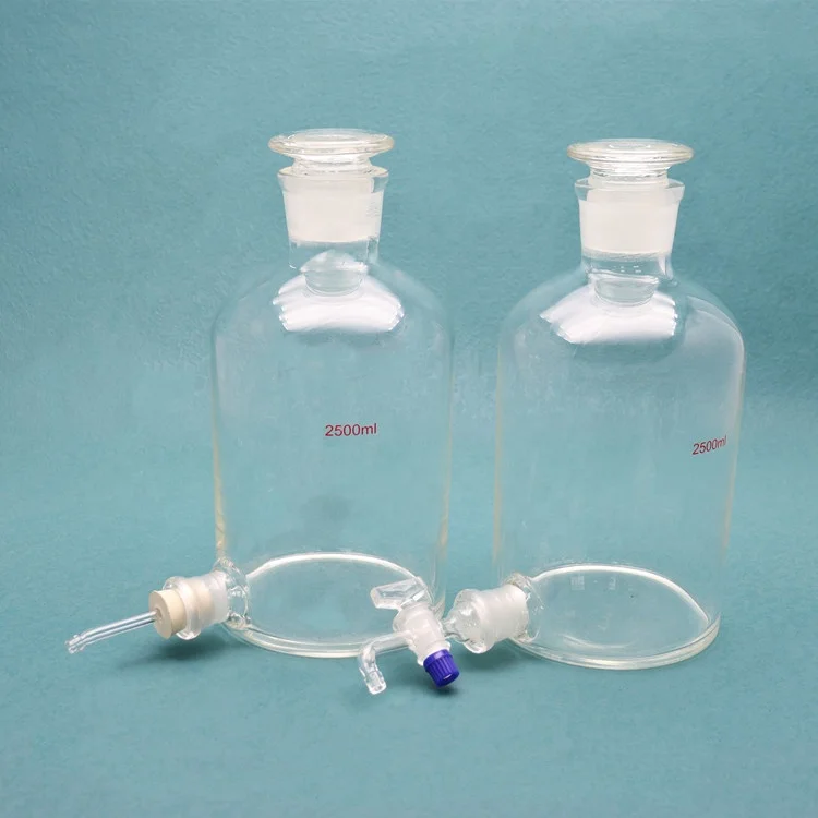 2500ml to 20000ml High Quality Chemistry laboratory Boro 3.3 Clear Glass Aspirator Bottle